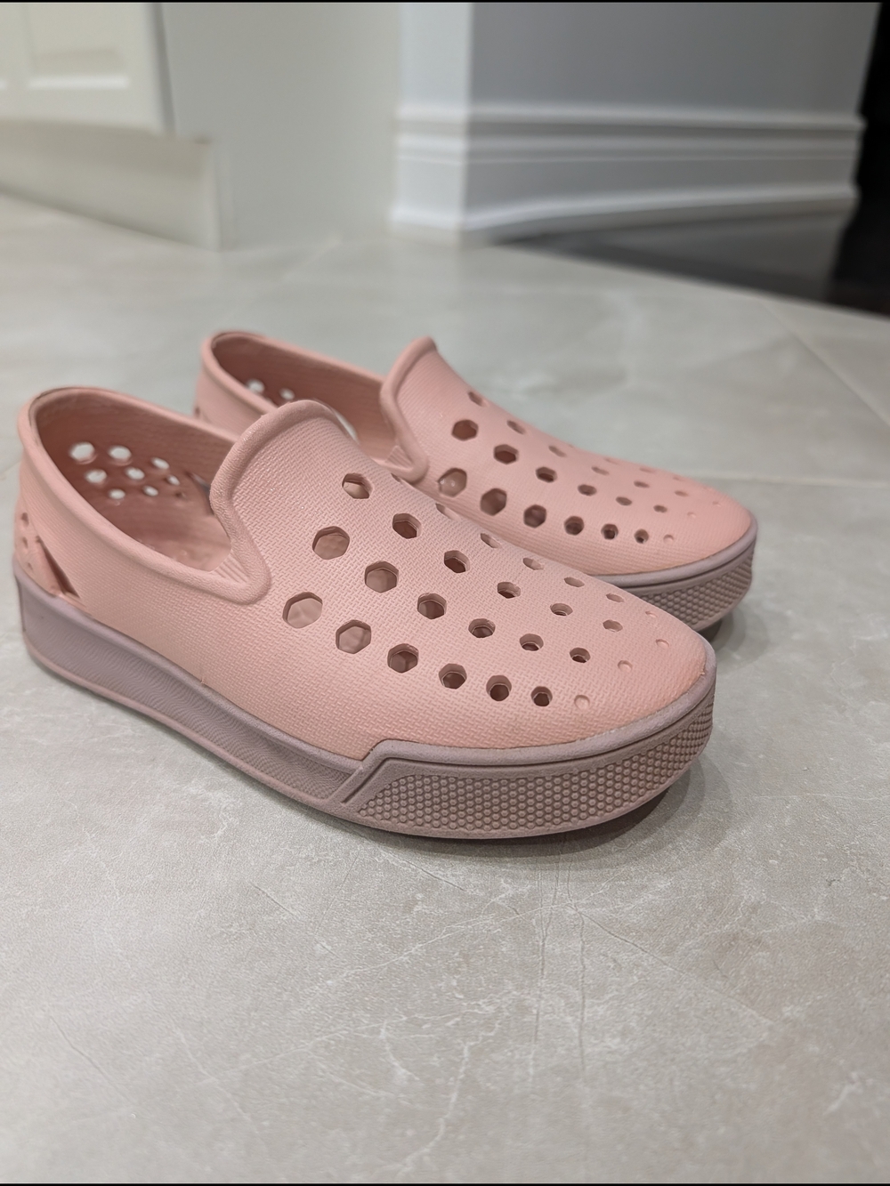 2/$35 Joybees Blush Pink Slip-On Clogs Perforated EVA Shoes J1